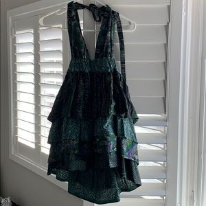 Green later we mini dress